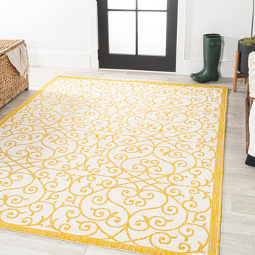 Madrid Vintage Filigree Textured Weave Indoor/outdoor Area Rug
